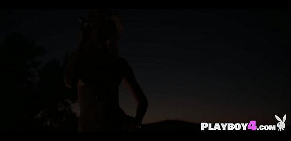  Sweet blonde Megan Samperi passion posed naked outdoor after photo session